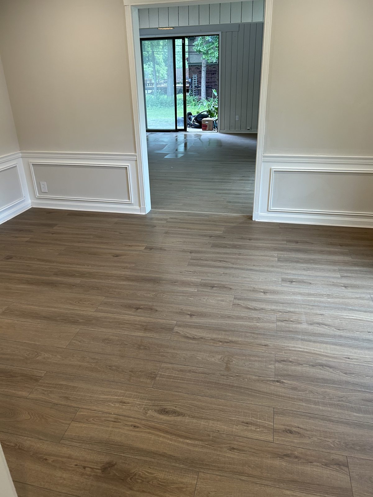 Gleaming wood floors after a BTI deep clean